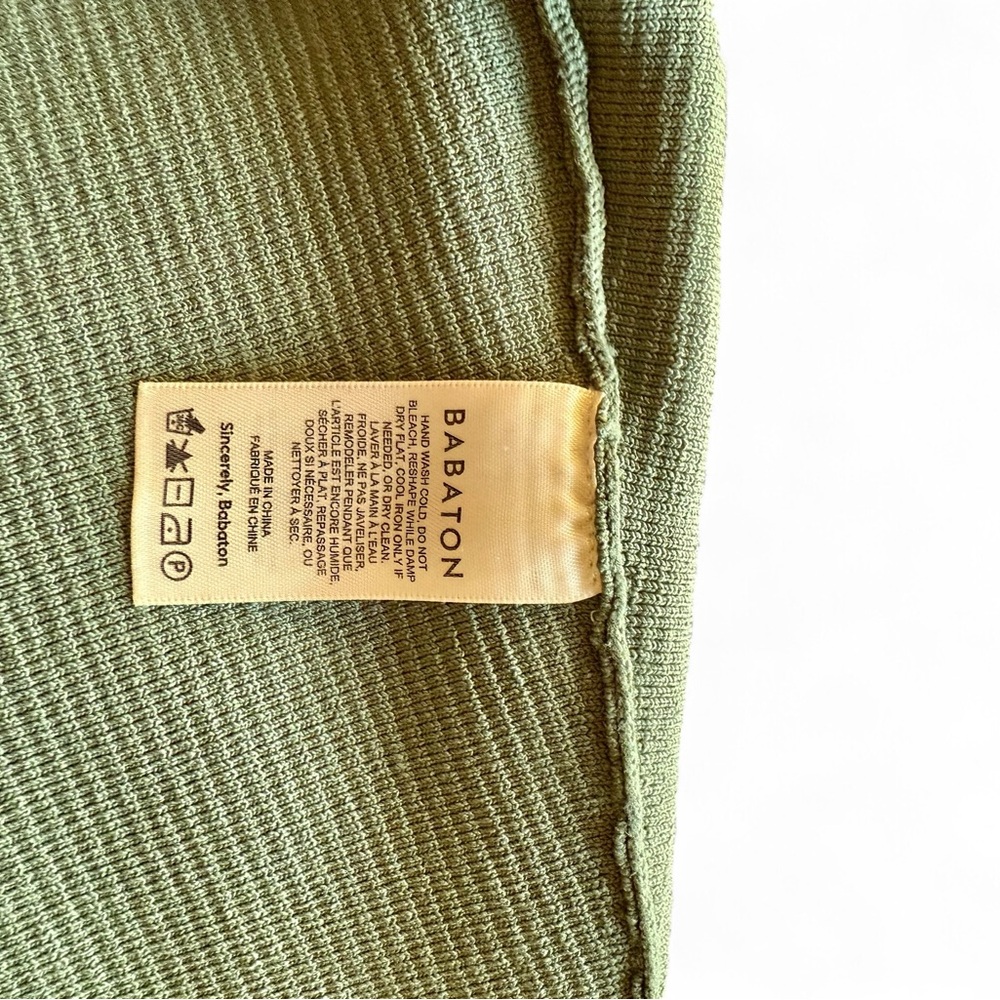 SOLD - Aritzia Babaton | Sculpt Knit Squareneck Top | Gallery Green | Size M - Picture 8 of 8